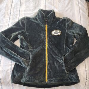 Greenbay Packers Fuzzy Zipup Sweater